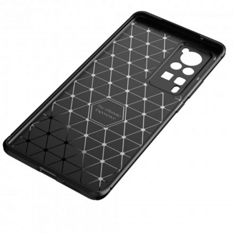 Cover Vivo X60 Pro Struttura Flessibile In Fibra Di Carbonio