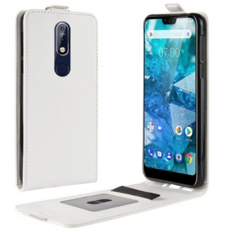 Custodia in pelle Nokia 7.1 Folio Cover Retro Pieghevole