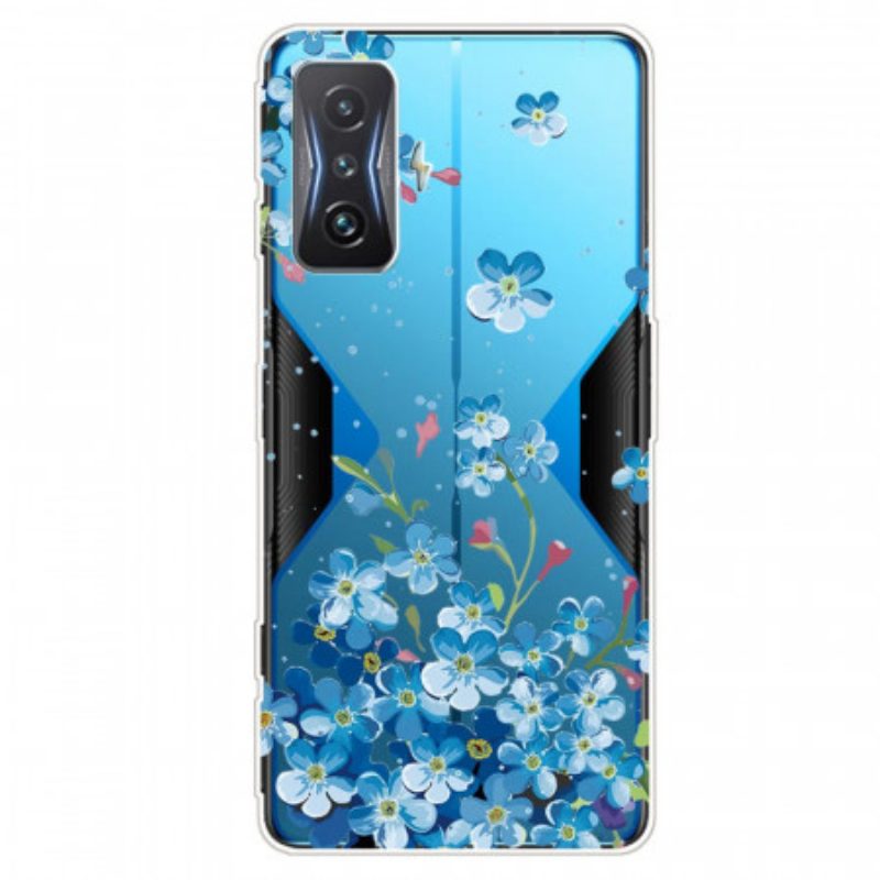 Cover Poco F4 GT Fiori Blu