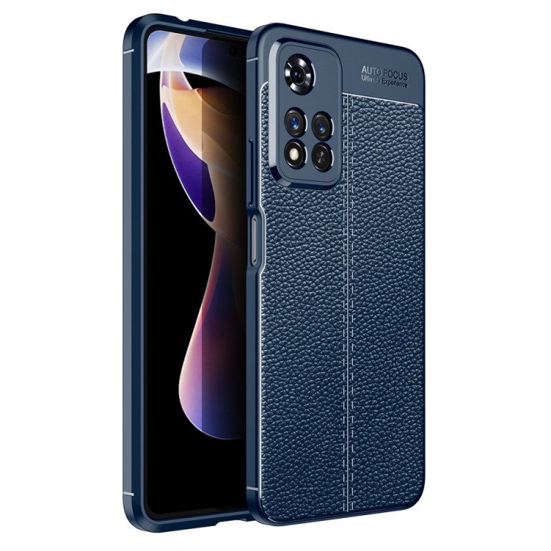 Cover Xiaomi Redmi Note 11 Pro Plus 5G Doppia Linea Litchi Effetto Pelle