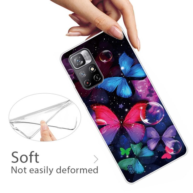 Cover Xiaomi Redmi Note 11 Pro Plus 5G Farfalle Flessibili