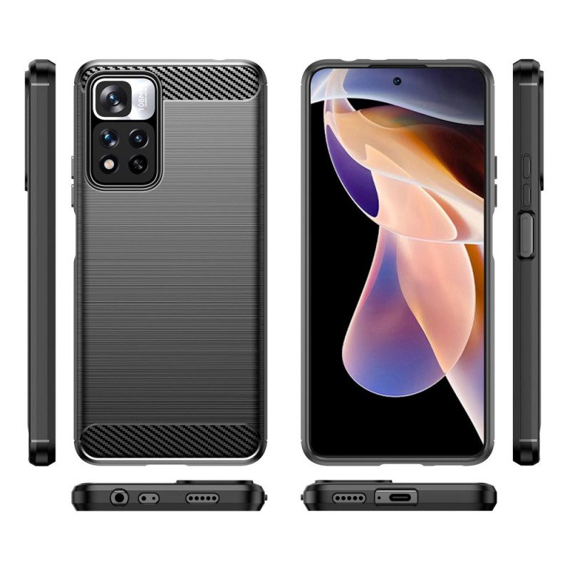 Cover Xiaomi Redmi Note 11 Pro Plus 5G Fibra Di Carbonio Spazzolata