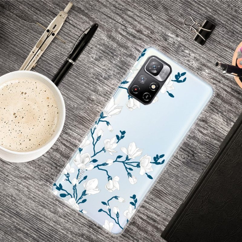 Cover Xiaomi Redmi Note 11 Pro Plus 5G Fiori Bianchi