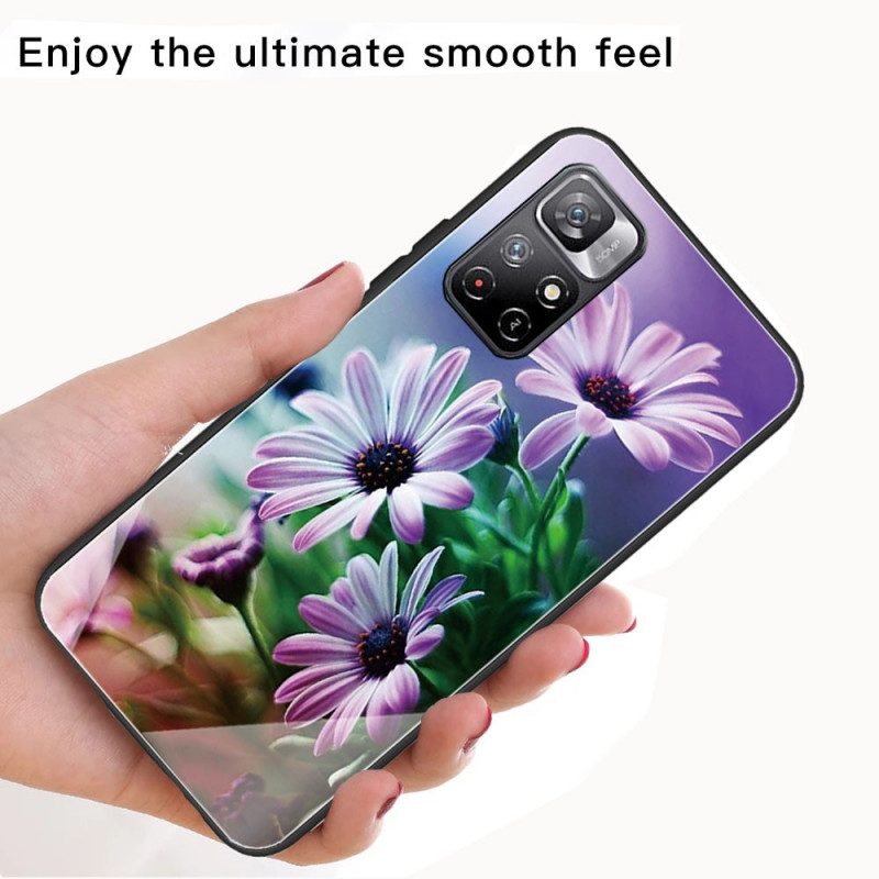 Cover Xiaomi Redmi Note 11 Pro Plus 5G Fiori In Vetro Temperato