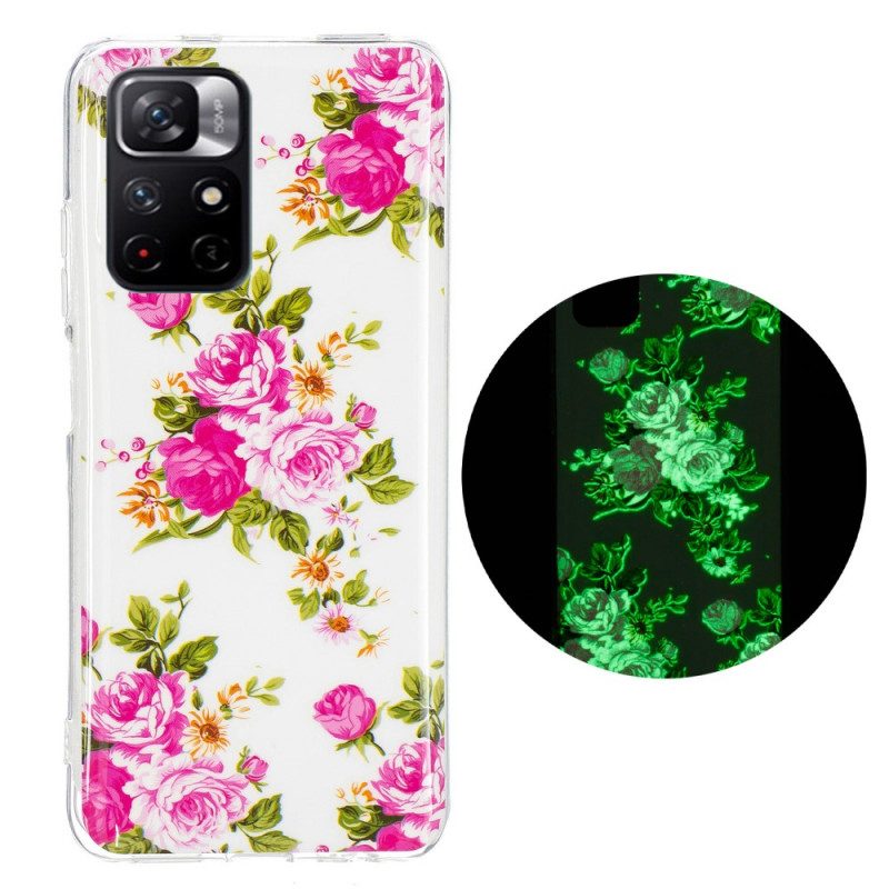 Cover Xiaomi Redmi Note 11 Pro Plus 5G Fiori Liberty Fluorescenti