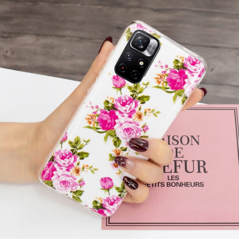 Cover Xiaomi Redmi Note 11 Pro Plus 5G Fiori Liberty Fluorescenti