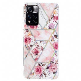 Cover Xiaomi Redmi Note 11 Pro Plus 5G Fiori Marmorizzati