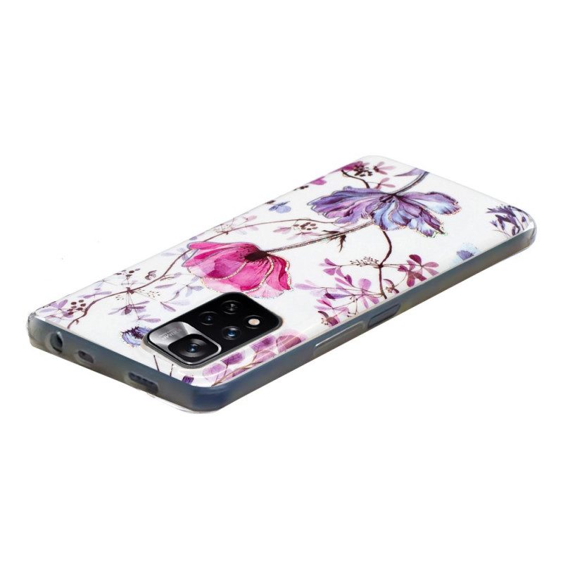 Cover Xiaomi Redmi Note 11 Pro Plus 5G Fiori Marmorizzati