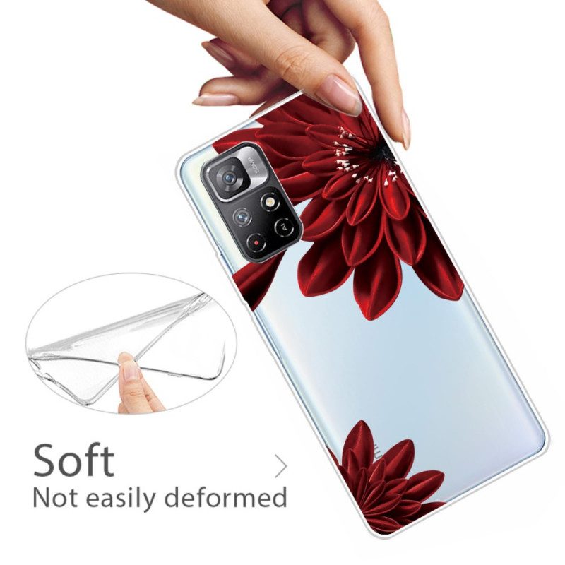 Cover Xiaomi Redmi Note 11 Pro Plus 5G Fiori Rossi