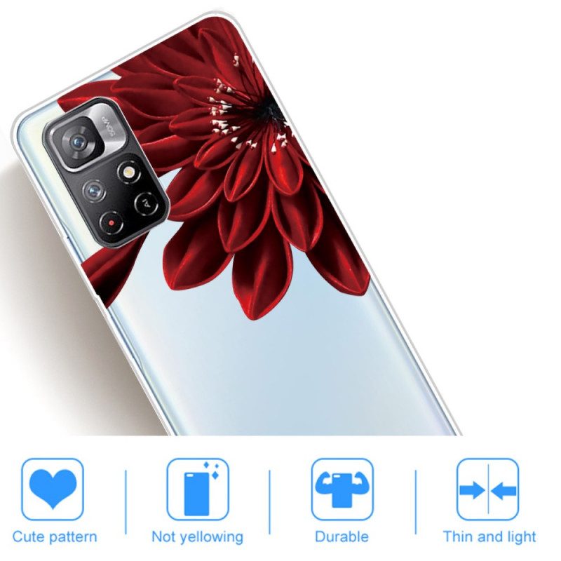 Cover Xiaomi Redmi Note 11 Pro Plus 5G Fiori Rossi