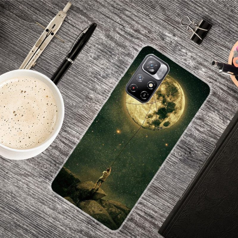 Cover Xiaomi Redmi Note 11 Pro Plus 5G L'uomo Della Luna Flessibile