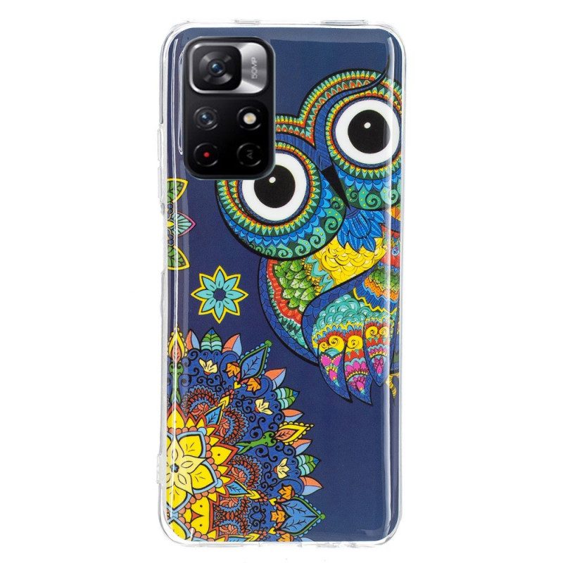 Cover Xiaomi Redmi Note 11 Pro Plus 5G Mandala Gufo Fluorescente