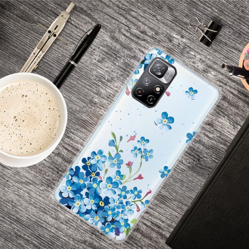 Cover Xiaomi Redmi Note 11 Pro Plus 5G Mazzo Di Fiori Blu