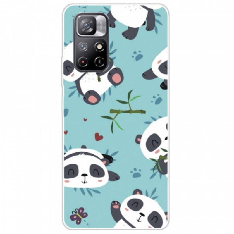 Cover Xiaomi Redmi Note 11 Pro Plus 5G Mazzo Di Panda In Silicone