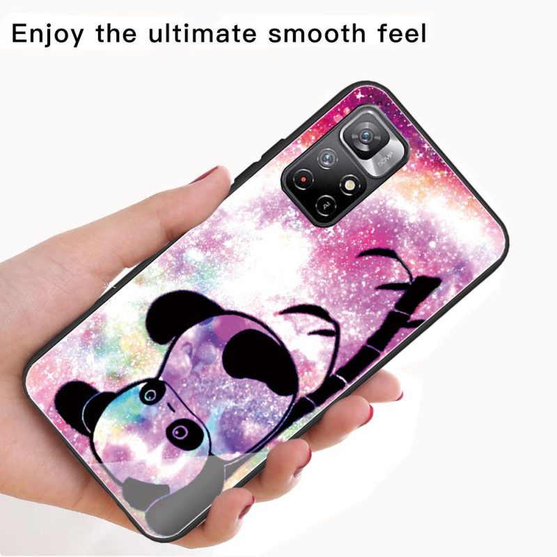 Cover Xiaomi Redmi Note 11 Pro Plus 5G Panda In Vetro Temperato