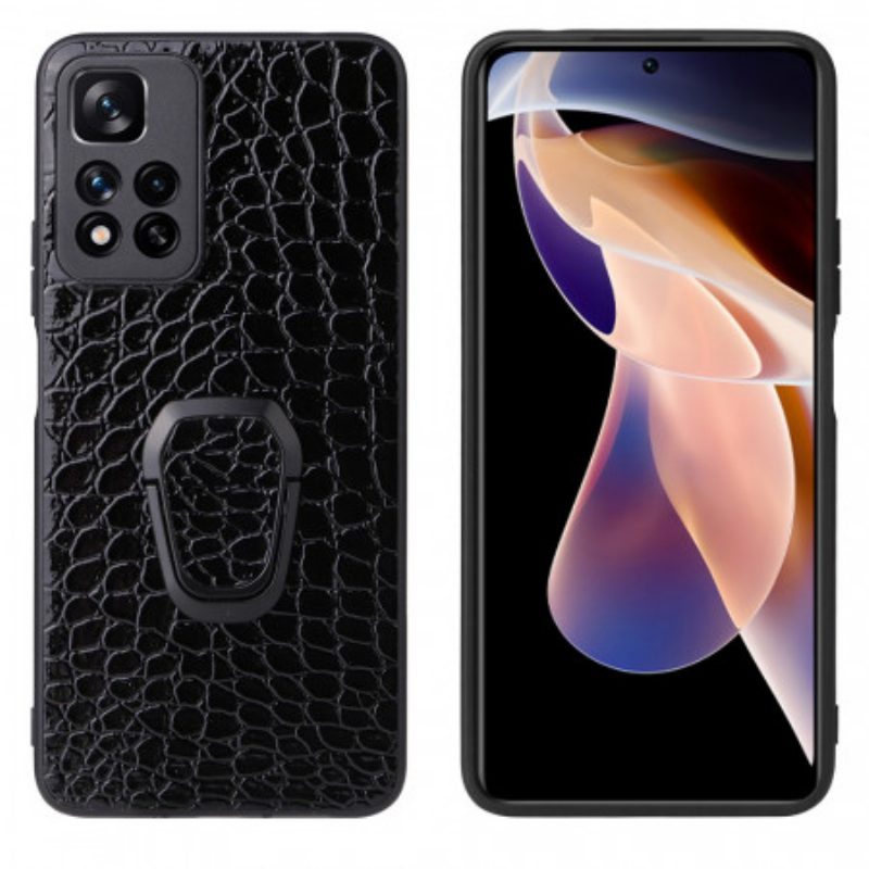 Cover Xiaomi Redmi Note 11 Pro Plus 5G Staffa Ad Anello Stile Coccodrillo