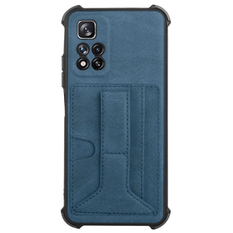 Cover Xiaomi Redmi Note 11 Pro Plus 5G Supporto In Pelle E Portacarte