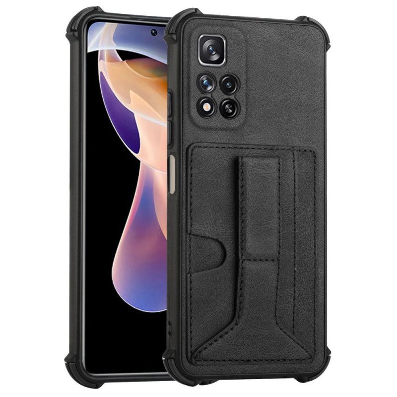 Cover Xiaomi Redmi Note 11 Pro Plus 5G Supporto In Pelle E Portacarte