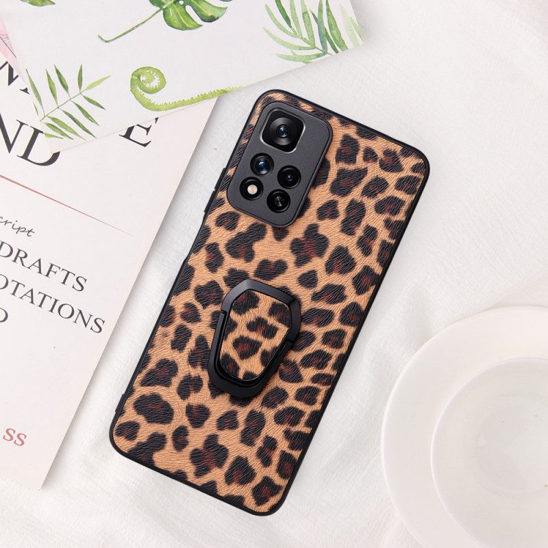 Cover Xiaomi Redmi Note 11 Pro Plus 5G Supporto Per Anello Stile Leopardo