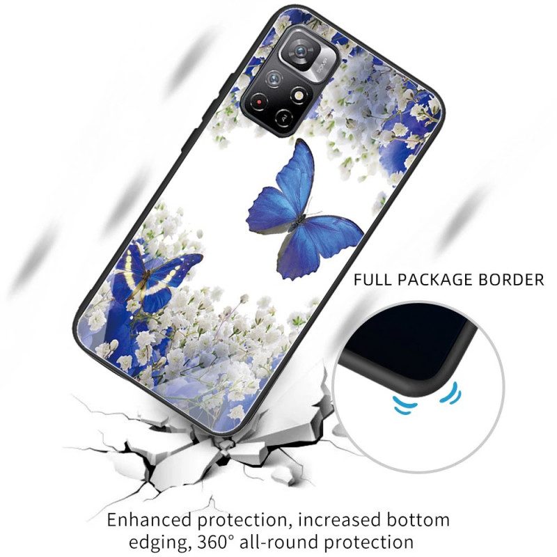 Cover Xiaomi Redmi Note 11 Pro Plus 5G Vetro Temperato Design Farfalle