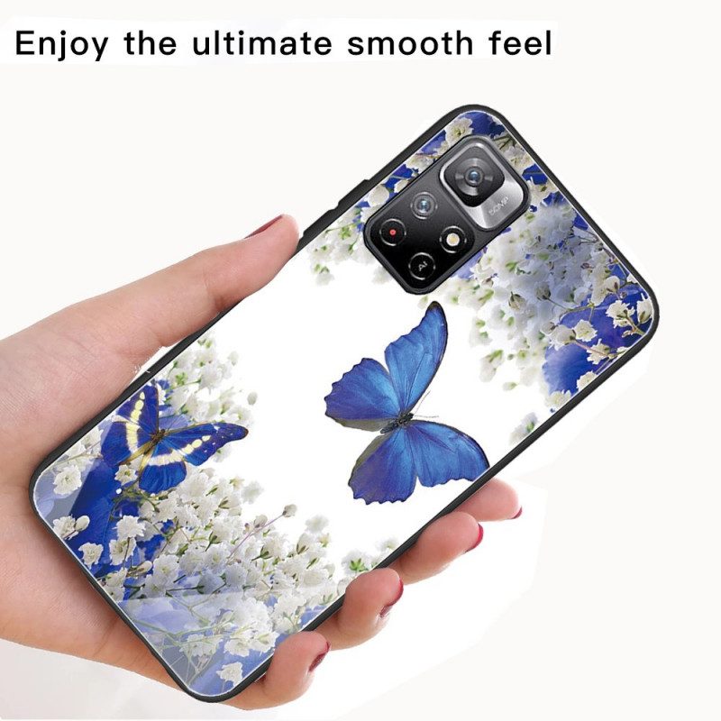 Cover Xiaomi Redmi Note 11 Pro Plus 5G Vetro Temperato Design Farfalle