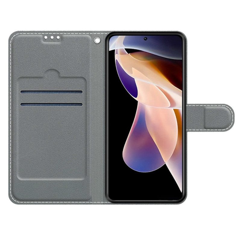 Custodia A Portafoglio Xiaomi Redmi Note 11 Pro Plus 5G Piccolo Panda Con Cinturino