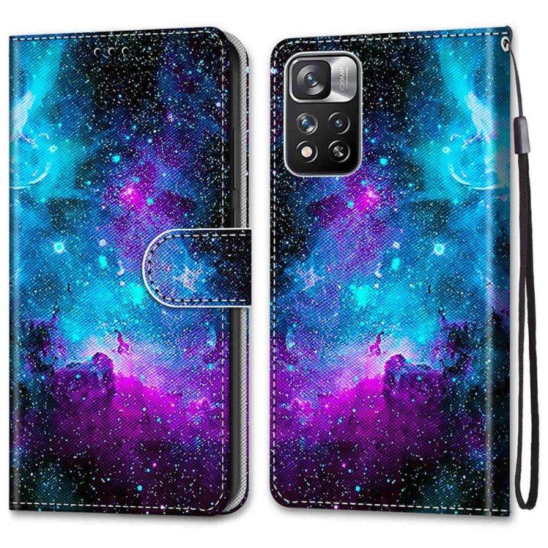 Custodia in pelle Xiaomi Redmi Note 11 Pro Plus 5G Cielo Cosmico