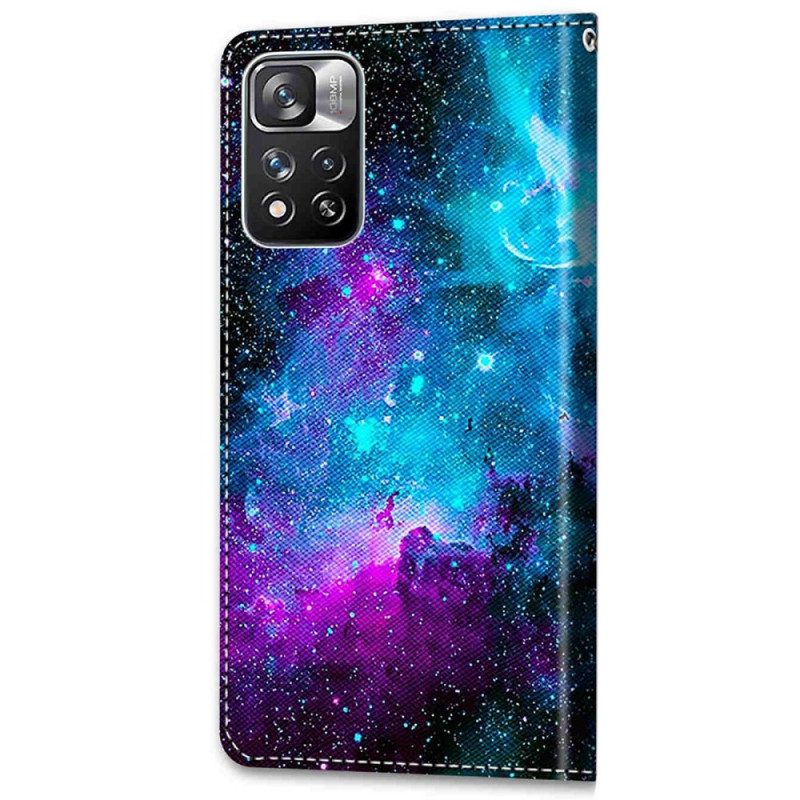 Custodia in pelle Xiaomi Redmi Note 11 Pro Plus 5G Cielo Cosmico