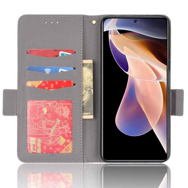 Custodia in pelle Xiaomi Redmi Note 11 Pro Plus 5G Ecopelle Tradizionale Litchi