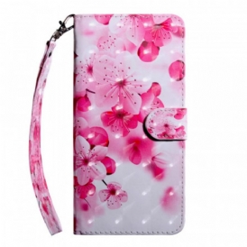 Custodia in pelle Xiaomi Redmi Note 11 Pro Plus 5G Fiori Rosa