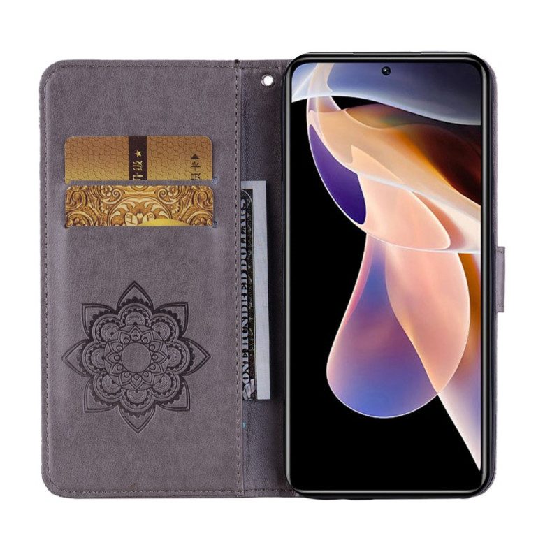 Custodia in pelle Xiaomi Redmi Note 11 Pro Plus 5G Gufo Mandala