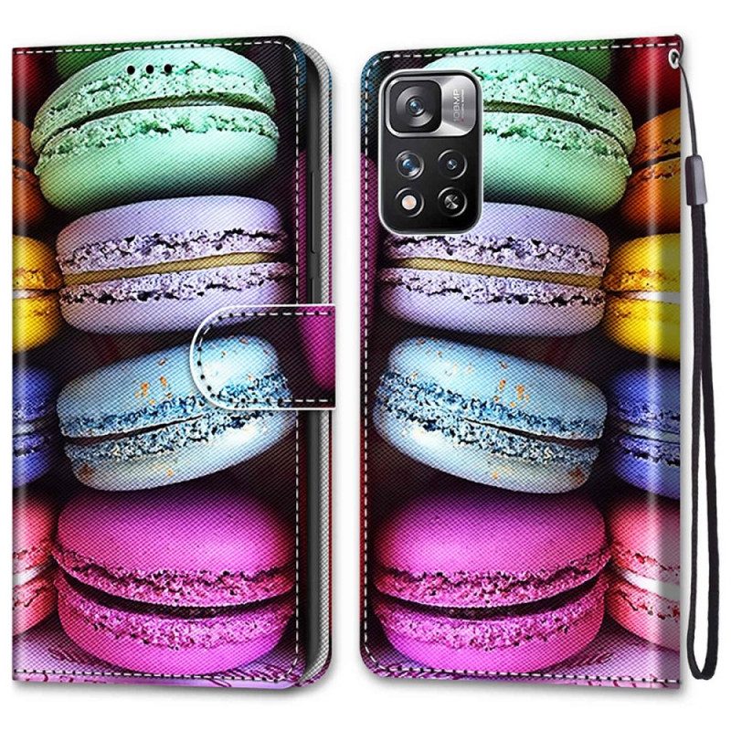 Custodia in pelle Xiaomi Redmi Note 11 Pro Plus 5G Macarons