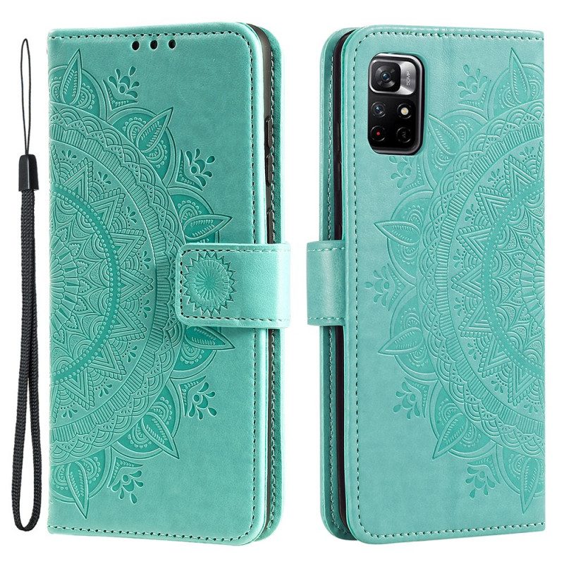 Custodia in pelle Xiaomi Redmi Note 11 Pro Plus 5G Mandala Del Sole