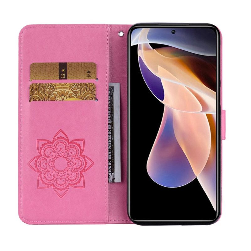 Custodia in pelle Xiaomi Redmi Note 11 Pro Plus 5G Mandala E Fascino Del Gufo