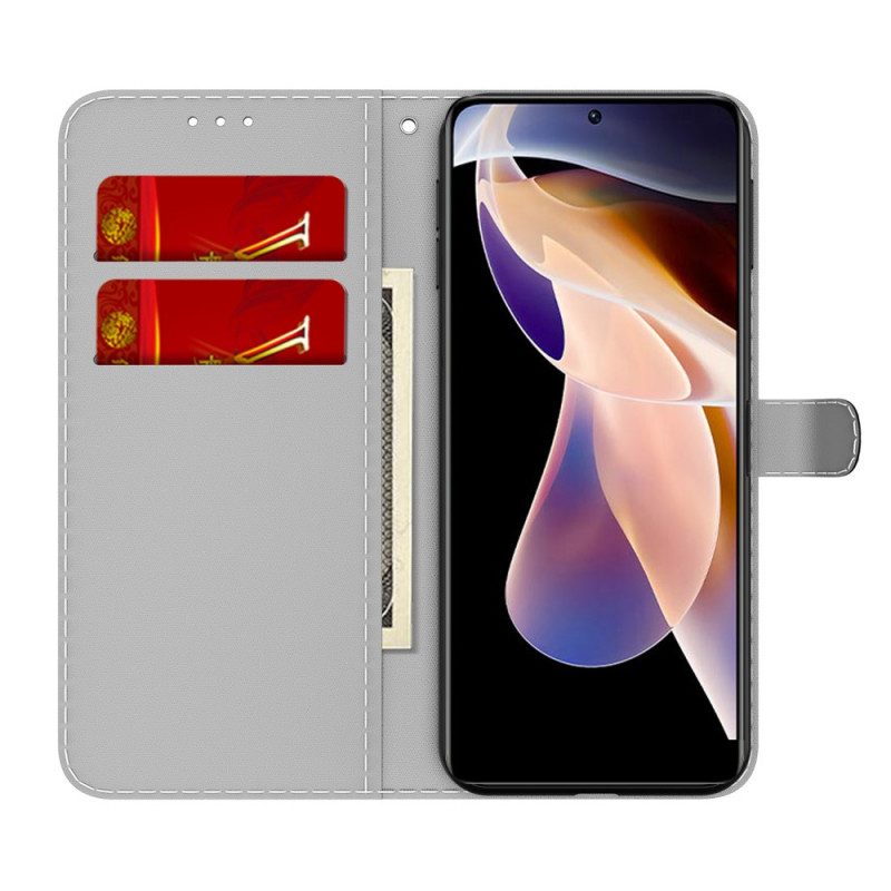 Custodia in pelle Xiaomi Redmi Note 11 Pro Plus 5G Modello Astratto