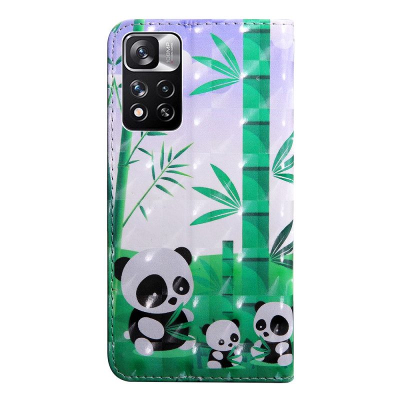 Custodia in pelle Xiaomi Redmi Note 11 Pro Plus 5G Panda