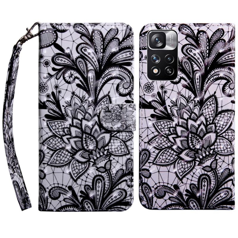 Custodia in pelle Xiaomi Redmi Note 11 Pro Plus 5G Pizzo Elegante