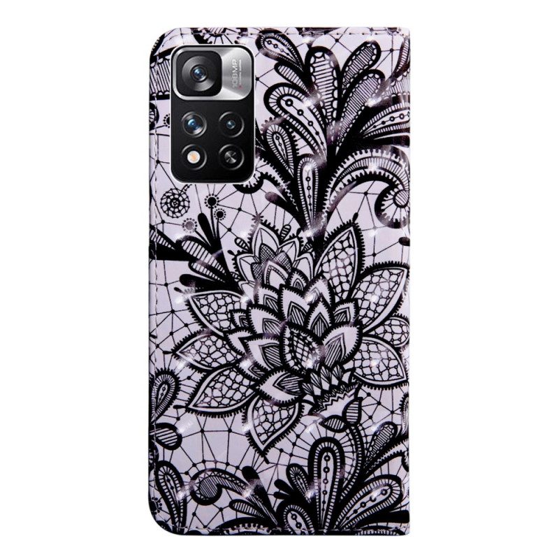 Custodia in pelle Xiaomi Redmi Note 11 Pro Plus 5G Pizzo Elegante