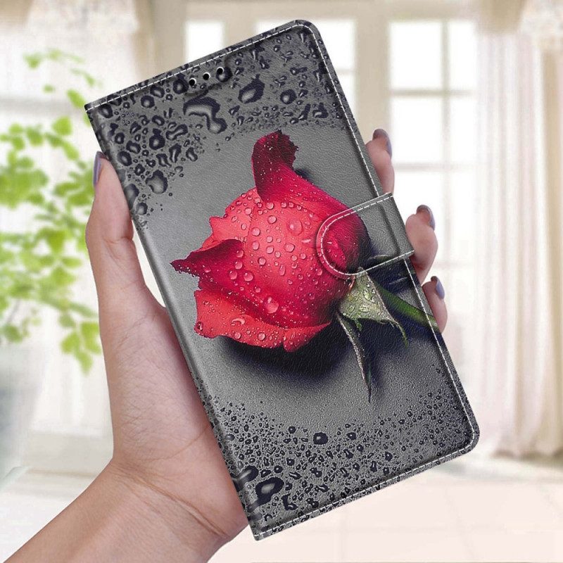 Custodia in pelle Xiaomi Redmi Note 11 Pro Plus 5G Rose Con Cordino