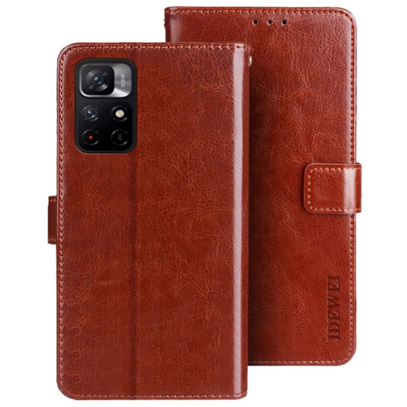 Custodia in pelle Xiaomi Redmi Note 11 Pro Plus 5G Similpelle Idewei