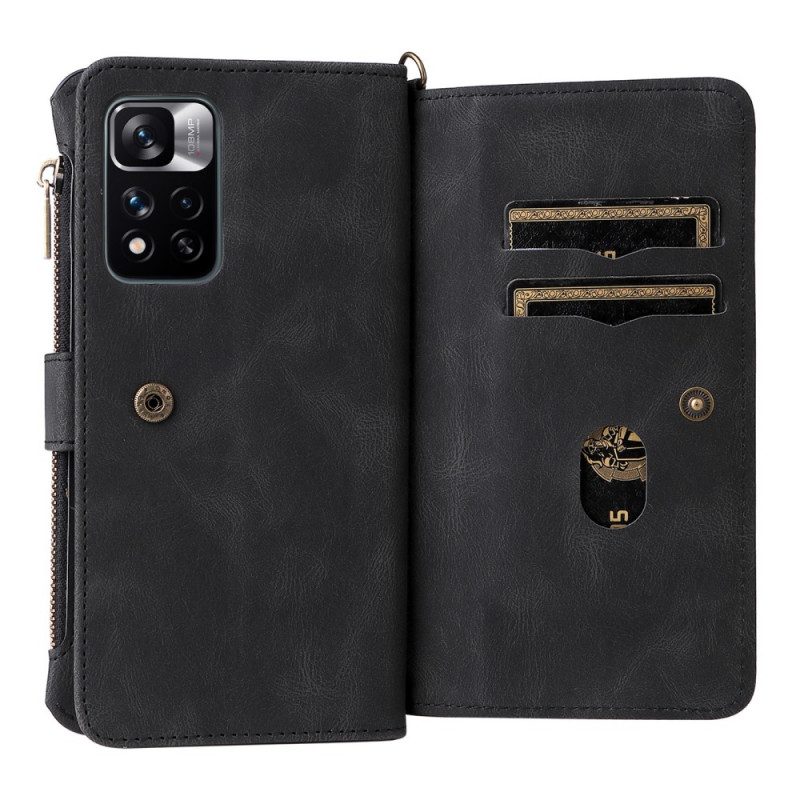 Custodia in pelle Xiaomi Redmi Note 11 Pro Plus 5G Vintage Multifunzionale