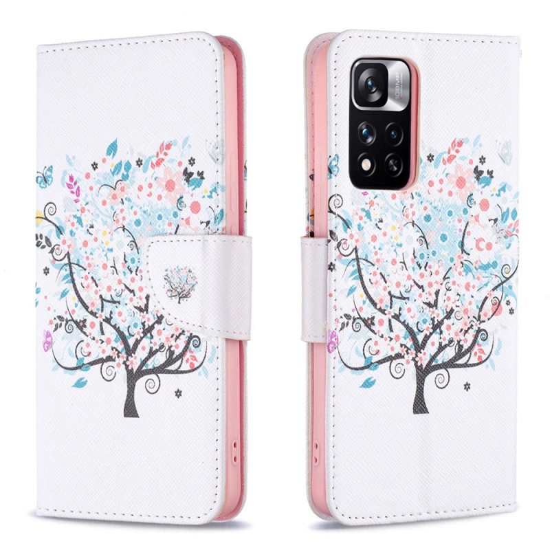 Folio Cover Xiaomi Redmi Note 11 Pro Plus 5G Albero Fiorito