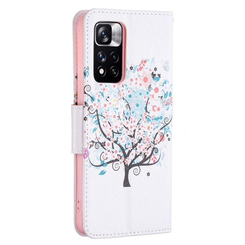 Folio Cover Xiaomi Redmi Note 11 Pro Plus 5G Albero Fiorito