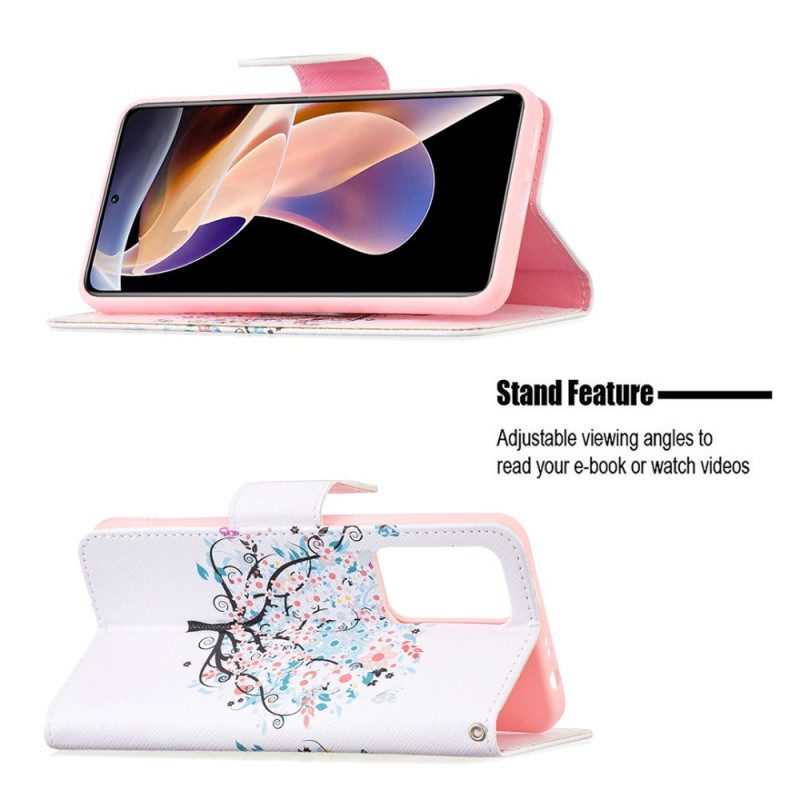 Folio Cover Xiaomi Redmi Note 11 Pro Plus 5G Albero Fiorito