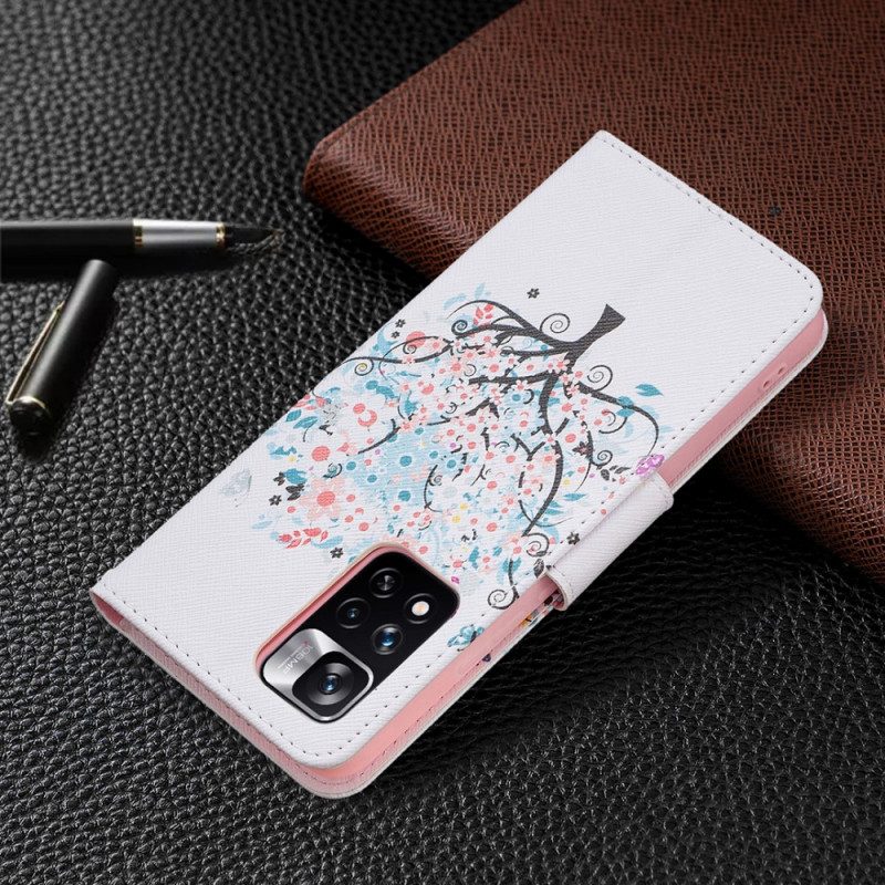 Folio Cover Xiaomi Redmi Note 11 Pro Plus 5G Albero Fiorito