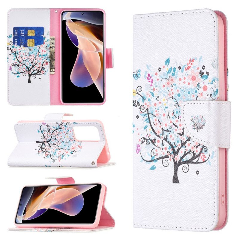 Folio Cover Xiaomi Redmi Note 11 Pro Plus 5G Albero Fiorito