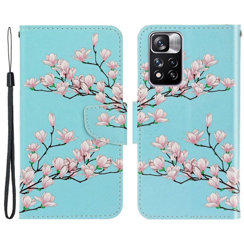 Folio Cover Xiaomi Redmi Note 11 Pro Plus 5G Arbusto Strappy