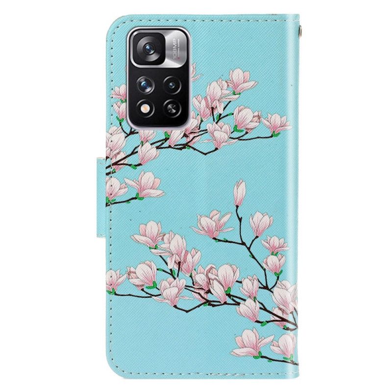 Folio Cover Xiaomi Redmi Note 11 Pro Plus 5G Arbusto Strappy