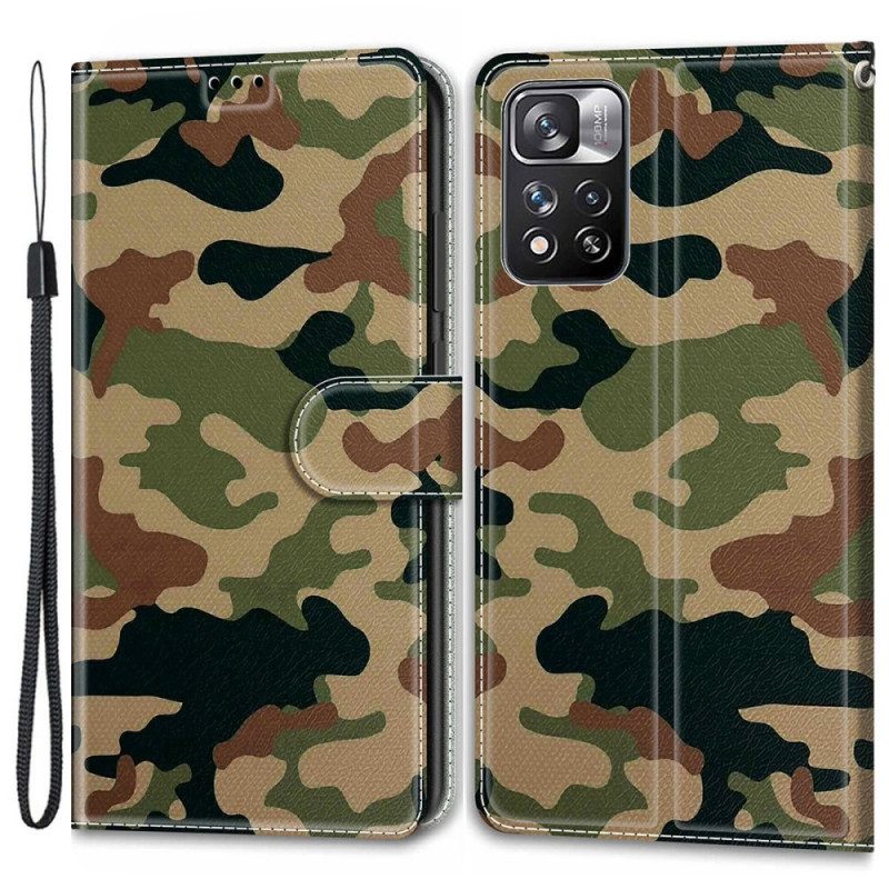 Folio Cover Xiaomi Redmi Note 11 Pro Plus 5G Camuffamento Militare