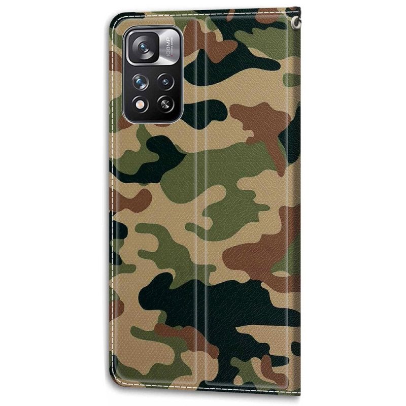 Folio Cover Xiaomi Redmi Note 11 Pro Plus 5G Camuffamento Militare